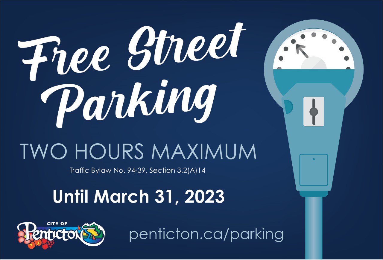 Free 2-Hour Street Parking in downtown Penticton